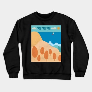 Hill, beach and sky Crewneck Sweatshirt